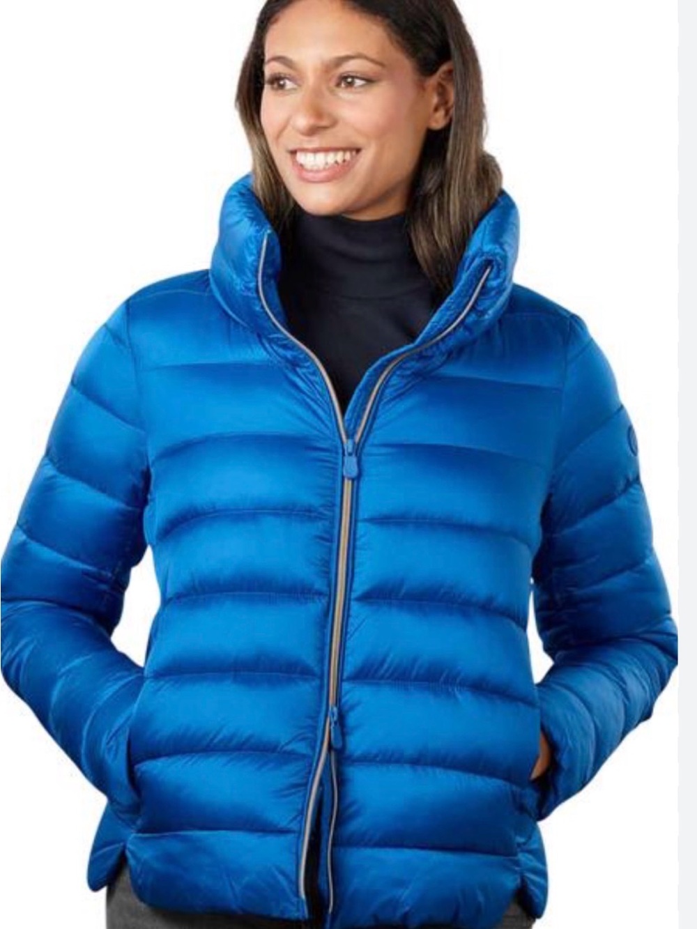Save The Duck Elsie Quilted Puffer Jacket in Blueberry